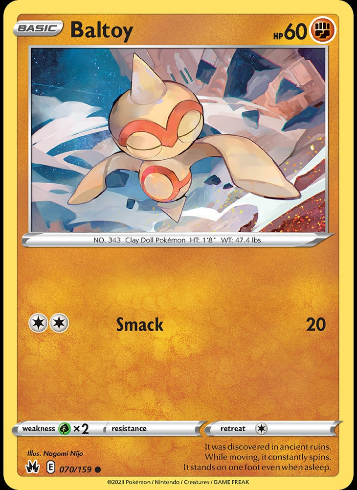 # 70/159 Baltoy - Sword & Shield Crown Zenith - Common Pokemon TCG Card