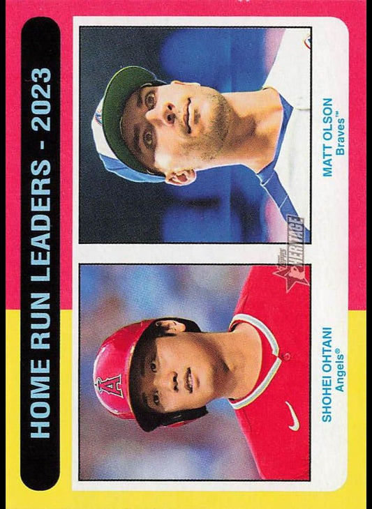 2024 Topps Heritage Shohei Ohtani #307 Home Run Leaders Baseball Card