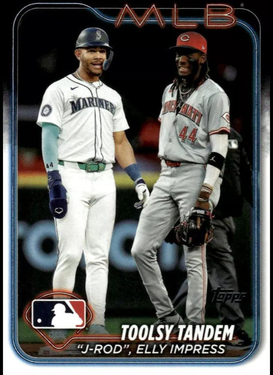 2024 Topps Update #US238 Toolsy Tandem: Elly De La Cruz / Julio Rodríguez Card