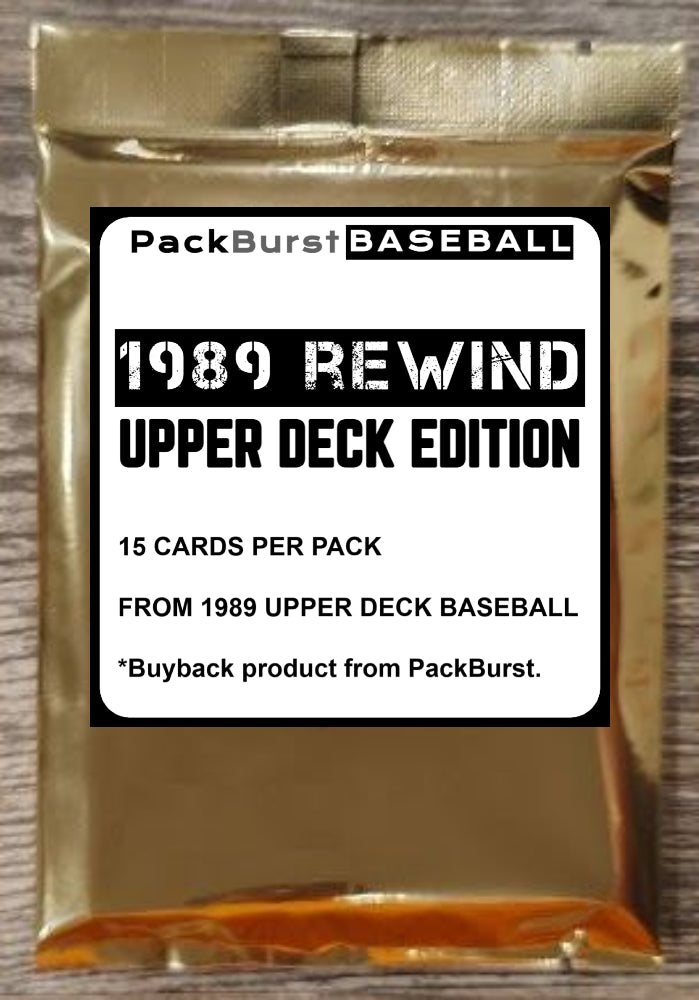 1989 Rewind - Upper Deck Edition Baseball Card Pack