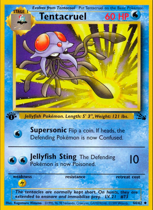 # 44/62 Tentacruel - Unlimited Fossil Set - Uncommon Pokemon TCG Card