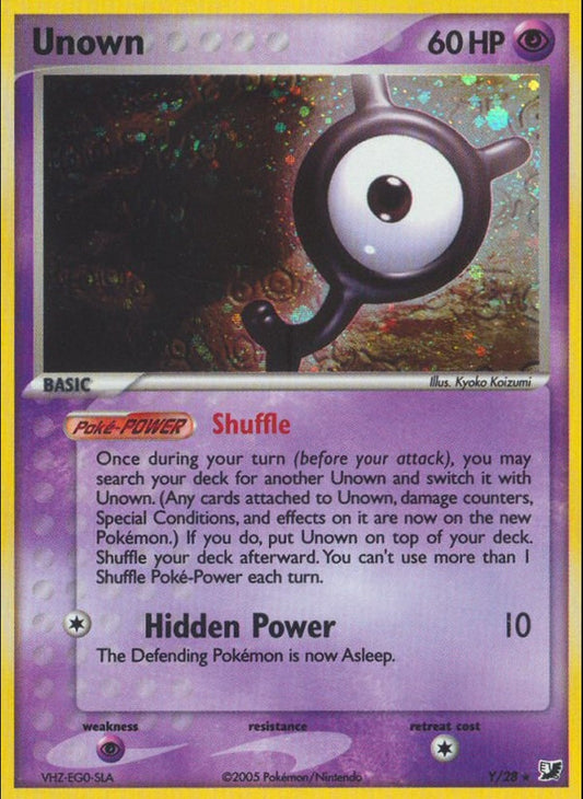 # Y Unown - EX Unseen Forces - Rare Pokemon TCG Card