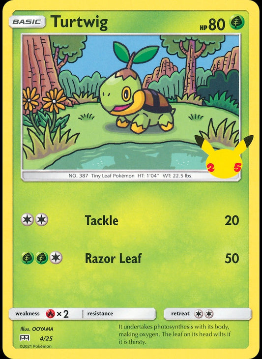 # 4/25 Turtwig - McDonald's 25th Anniversary - Holo Pokemon TCG Card