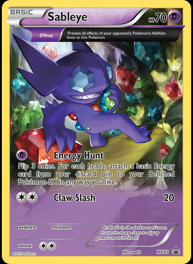 # XY92 Sableye - XY XY Black Star Promos - Promo Pokemon TCG Card